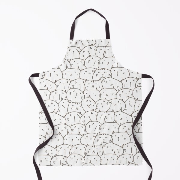 Item preview, Fun Doodle Cat Faces Pattern designed and sold by Bijutsuu-.
