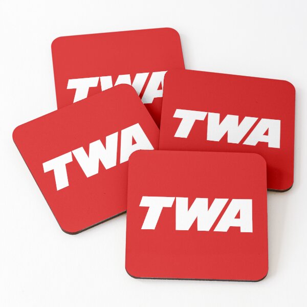 Item preview, TWA Trans World Airlines in a Red Square designed and sold by PIXEL POP DESIGNS - Beyond the Norm!.