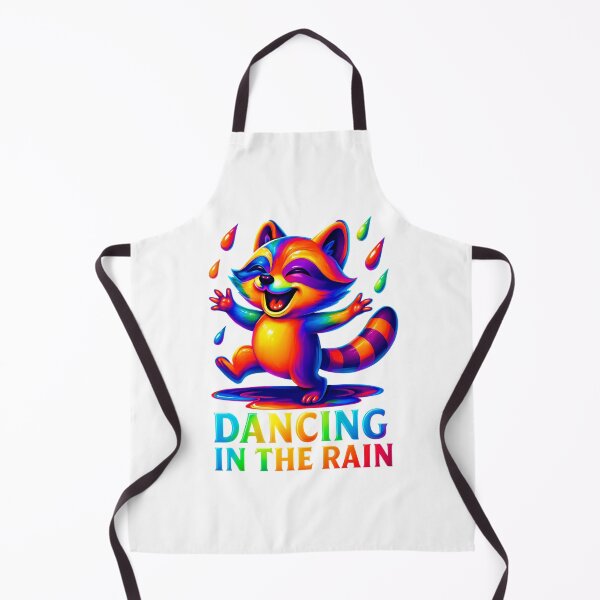 Item preview, Dancing Raccoon in the Rain Joyful Cute Sticker designed and sold by SagasArt.