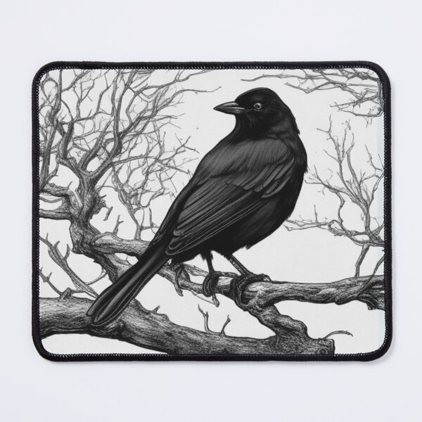 Item preview, Crow Perched on Bare Winter Branches designed and sold by Marymarice.