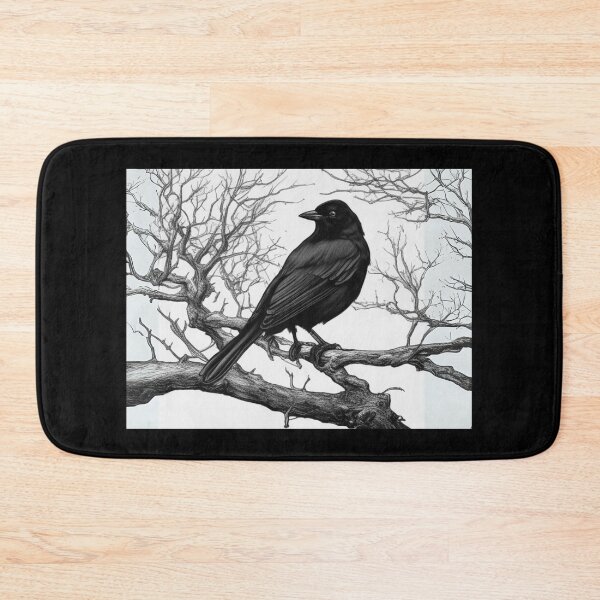 Item preview, Crow Perched on Bare Winter Branches designed and sold by Marymarice.