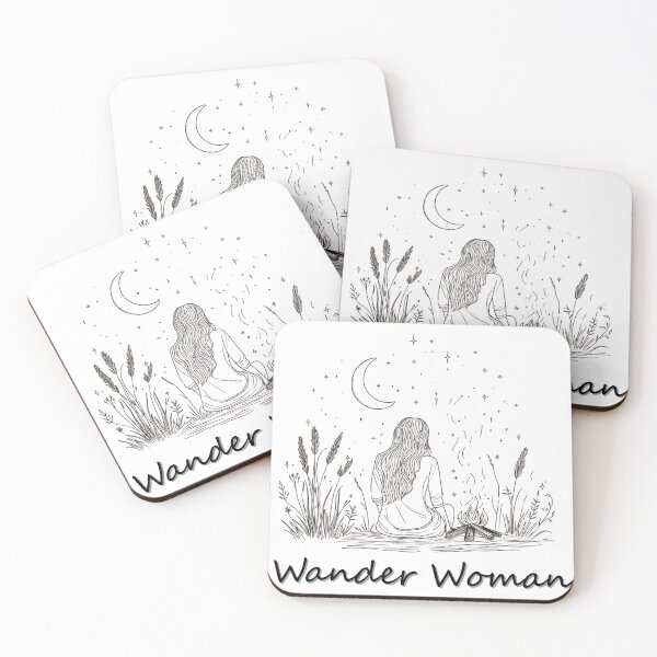 Item preview, Wander Woman – Peaceful Solo Camper Under Moonlight designed and sold by RoadNesters.
