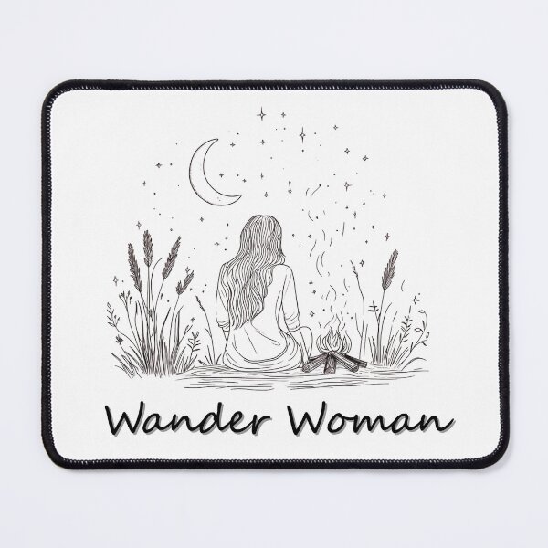 Item preview, Wander Woman – Peaceful Solo Camper Under Moonlight designed and sold by RoadNesters.