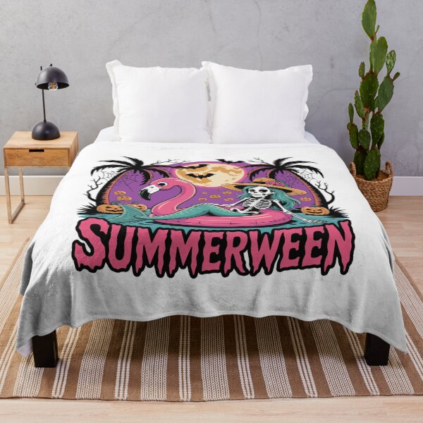 Item preview, Summerween Skeleton Summer Halloween in July Flamingo Women Girls  designed and sold by clothesy7.
