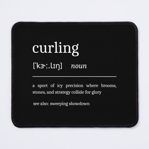 Item preview, Curling Definition Motivational Dictionary designed and sold by StrideSuccess.