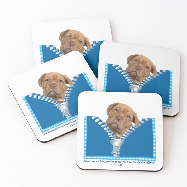 Item preview, Dog in a Blue Pocket Psalm 25:16 Turn to me and be gracious to me  designed and sold by Dailywalker22.