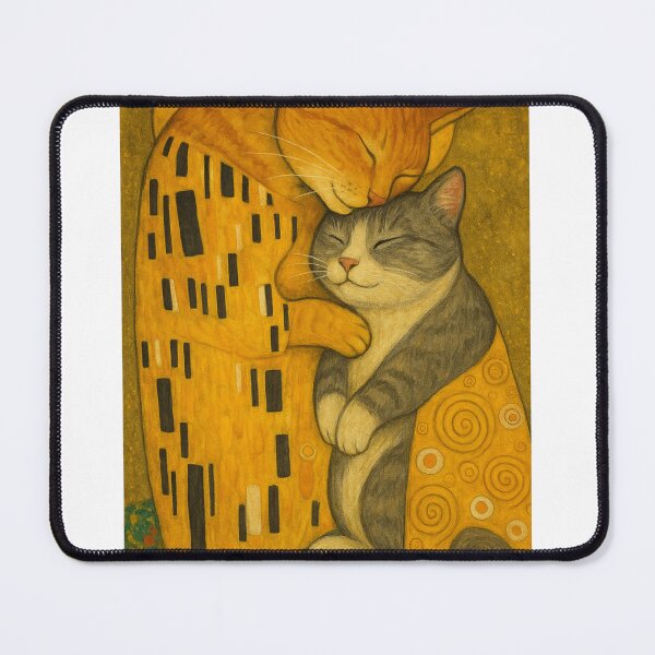 Item preview, Gustav Klimt Style Hugging Cats designed and sold by EllsLittleStore.