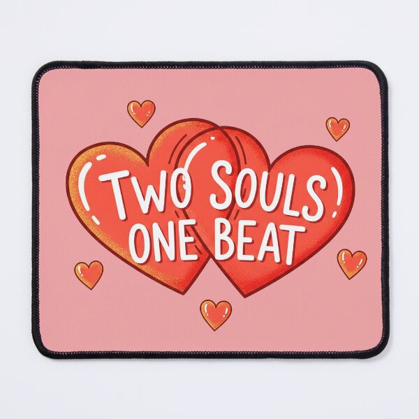 Item preview, Two Souls One Beat Interlocking Hearts designed and sold by Owcomm.
