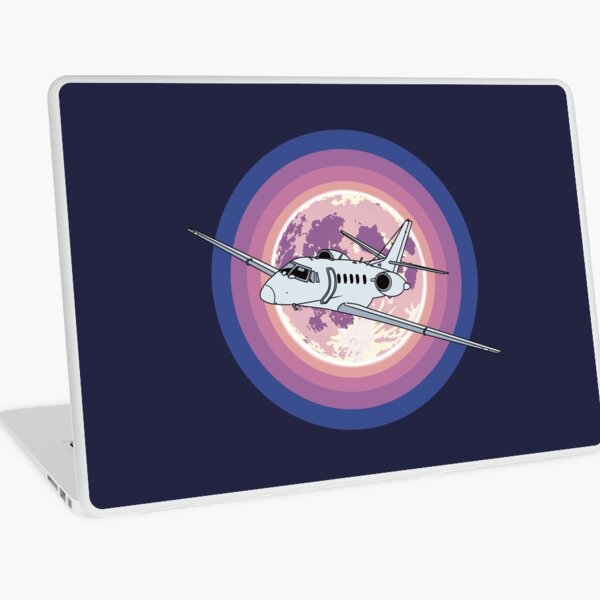Aperçu de l'œuvre Jet Cessna Citation volant de nuit Conception aéronautique créée et vendue par skye-studio.