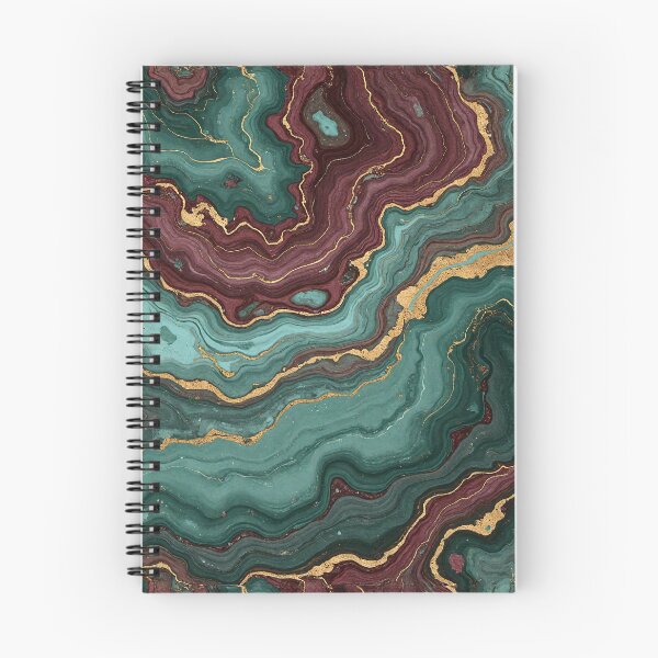 Item preview, Emerald & Burgundy Gold Vein Marble Pattern designed and sold by Wordsmith-Wear.