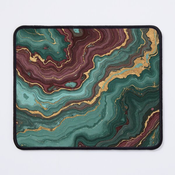 Item preview, Emerald & Burgundy Gold Vein Marble Pattern designed and sold by Wordsmith-Wear.