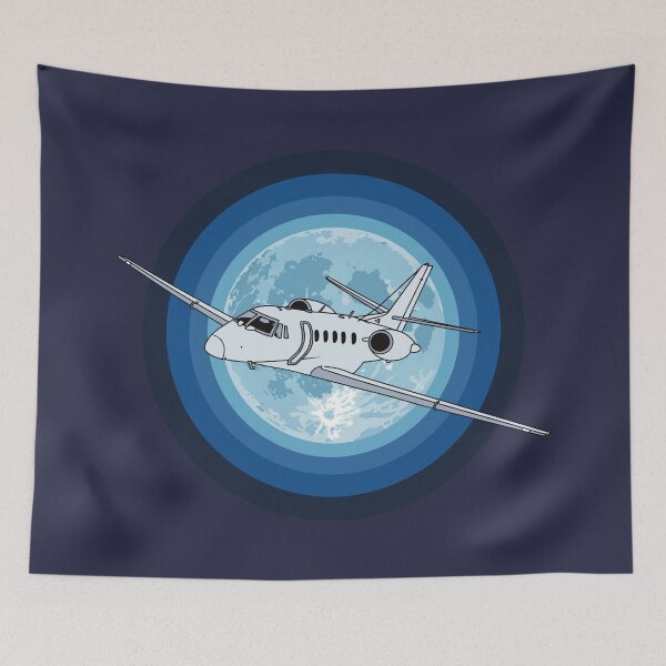 Item preview, Cessna Citation Jet Flying at Night Aviation Design designed and sold by skye-studio.