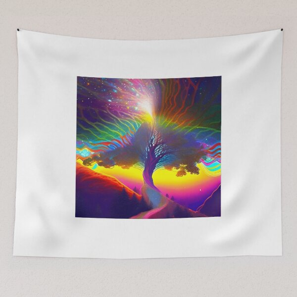 Item preview, Psychedelic Cosmic Tree of Light designed and sold by Amr Siam.