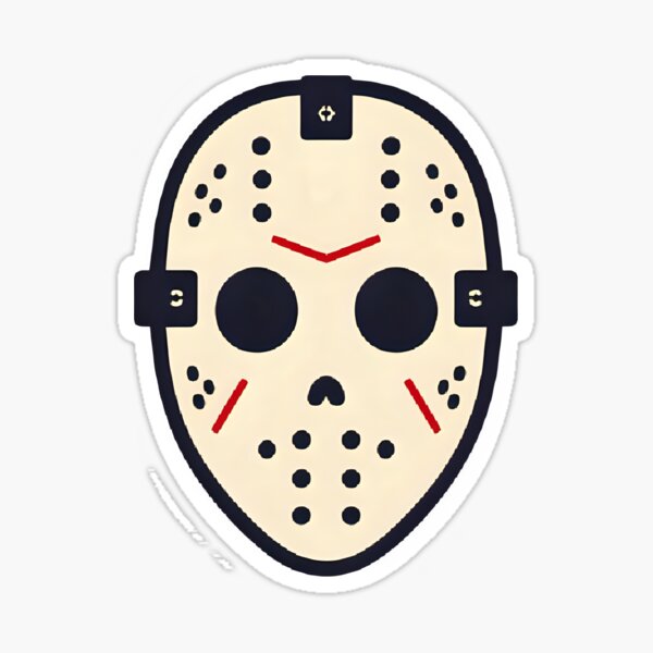 Item preview, Jason Voorhees Mask Sticker designed and sold by GhostlyDesigner.