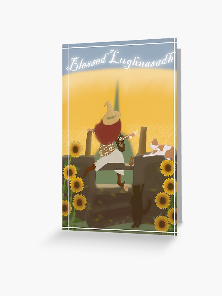 Thumbnail 1 of 2, Greeting Card, Blessed Lughnasadh designed and sold by Lordett.