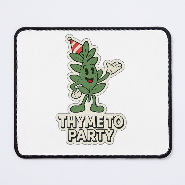 Item preview, Thyme to Party – Cute Cartoon Herb Sticker designed and sold by DrDoke.