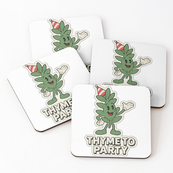 Item preview, Thyme to Party – Cute Cartoon Herb Sticker designed and sold by DrDoke.