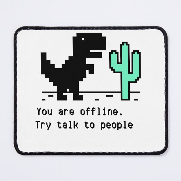 Item preview, Offline Dinosaur – Retro Pixel Cactus Game Meme Art designed and sold by MOTAS FASHION .