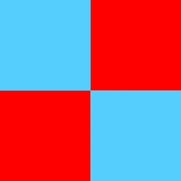 Artwork thumbnail, Blue Red Checker tile Retro Mod pattern by ModSupporters