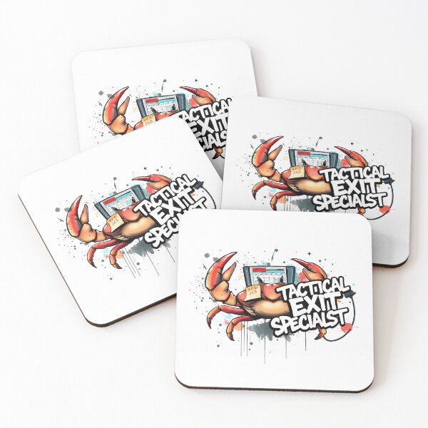 Item preview, Tactical Exit Specialist Crab Business humor Design designed and sold by FoxyJags.