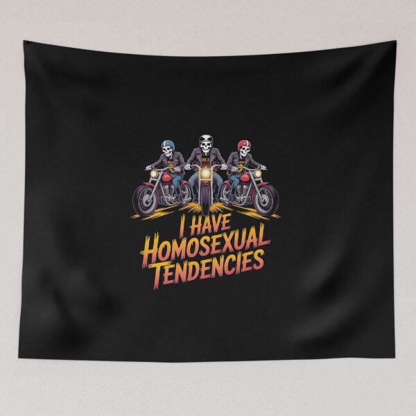 Item preview, Funny Edgy Hard Skeleton I Have Homosexual Tendencies Gay Pride designed and sold by Zayavca.
