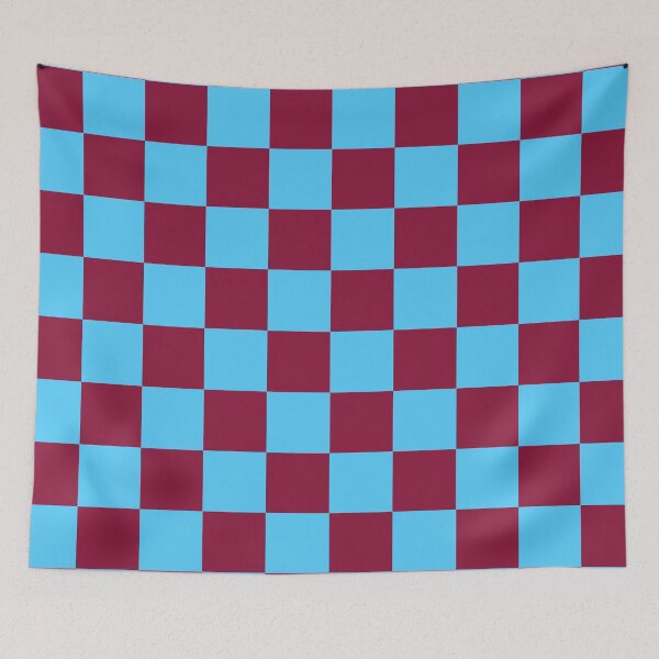 Item preview, Claret Blue Checker tile Retro Mod pattern designed and sold by ModSupporters.