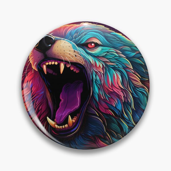 Item preview, Neon Cosmic Wolf Roar designed and sold by Amr Siam.