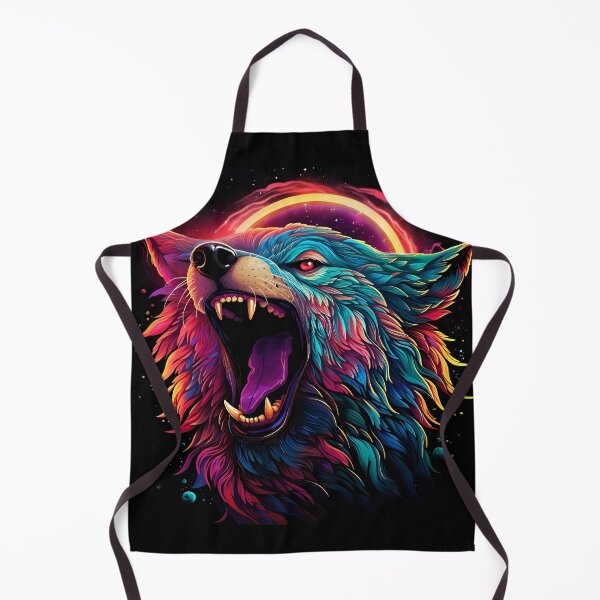Item preview, Neon Cosmic Wolf Roar designed and sold by Amr Siam.