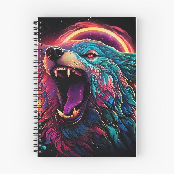Item preview, Neon Cosmic Wolf Roar designed and sold by Amr Siam.