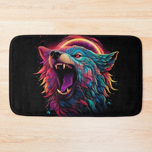 Item preview, Neon Cosmic Wolf Roar designed and sold by Amr Siam.