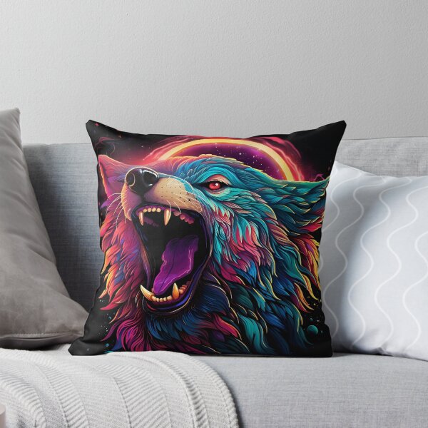 Item preview, Neon Cosmic Wolf Roar designed and sold by Amr Siam.