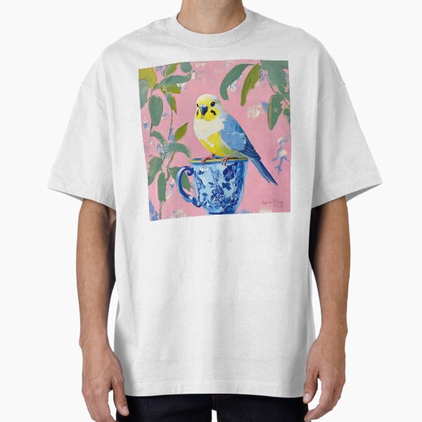 Item preview, Preppy Blue and yellow budgie designed and sold by SophieClimaArt.