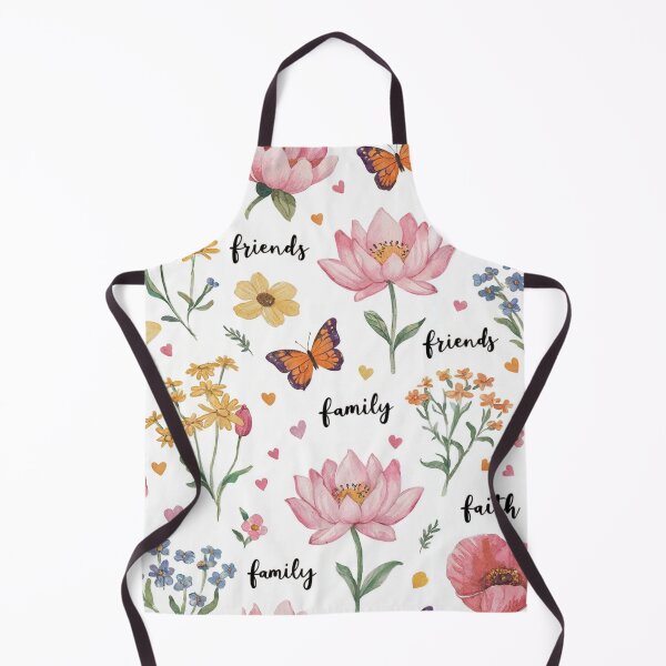 Item preview, Faith Family Friends Floral Seamless Pattern, POD Design, Butterfly and Heart Watercolor designed and sold by KlarkiteTees.