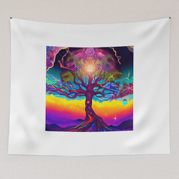 Item preview, Psychedelic Cosmic Dream Tree designed and sold by Amr Siam.