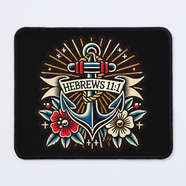 Item preview, Hebrews 11:1 – Faith Is the Anchor (Traditional Tattoo Flash) designed and sold by FollowTheLeader.