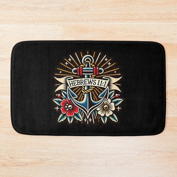 Item preview, Hebrews 11:1 – Faith Is the Anchor (Traditional Tattoo Flash) designed and sold by FollowTheLeader.