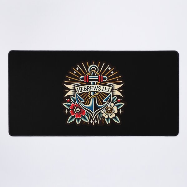 Item preview, Hebrews 11:1 – Faith Is the Anchor (Traditional Tattoo Flash) designed and sold by FollowTheLeader.