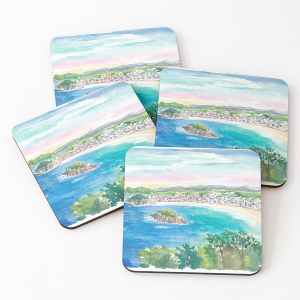 Item preview, Sunlit San Sebastián Bay with Sparkling Sea Views designed and sold by artshop77.