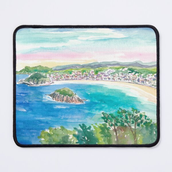 Item preview, Sunlit San Sebastián Bay with Sparkling Sea Views designed and sold by artshop77.