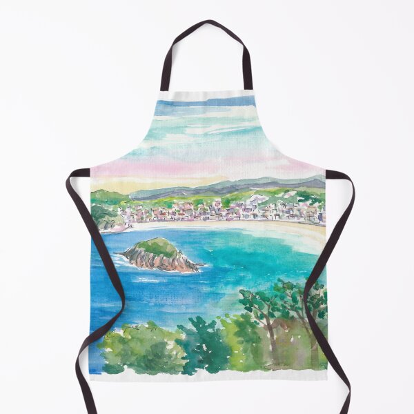 Item preview, Sunlit San Sebastián Bay with Sparkling Sea Views designed and sold by artshop77.