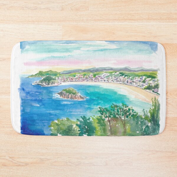 Item preview, Sunlit San Sebastián Bay with Sparkling Sea Views designed and sold by artshop77.