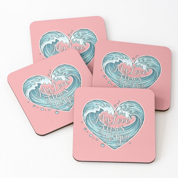 Item preview, My Love Flows To You Ocean Waves Heart designed and sold by Owcomm.