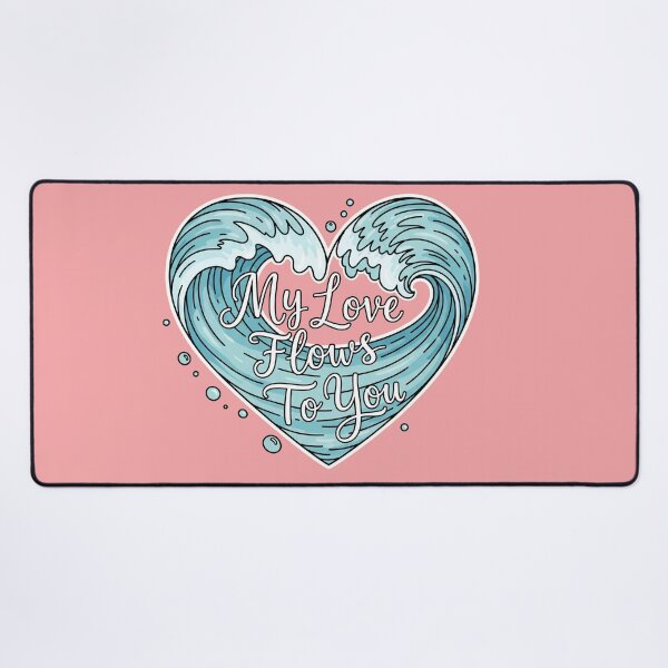 Item preview, My Love Flows To You Ocean Waves Heart designed and sold by Owcomm.