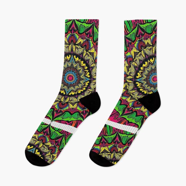 Item preview, Kaleidoscope Psychedelic Mandala Bold Retro Colors designed and sold by HLPsychDesigns.
