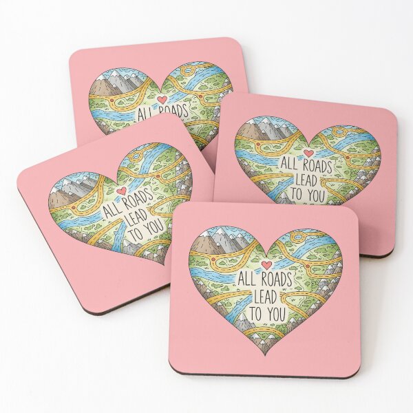Item preview, All Roads Lead To You Heart Map designed and sold by Owcomm.