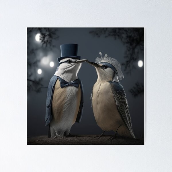 Item preview, Nuthatch Marriage designed and sold by snowyowls.