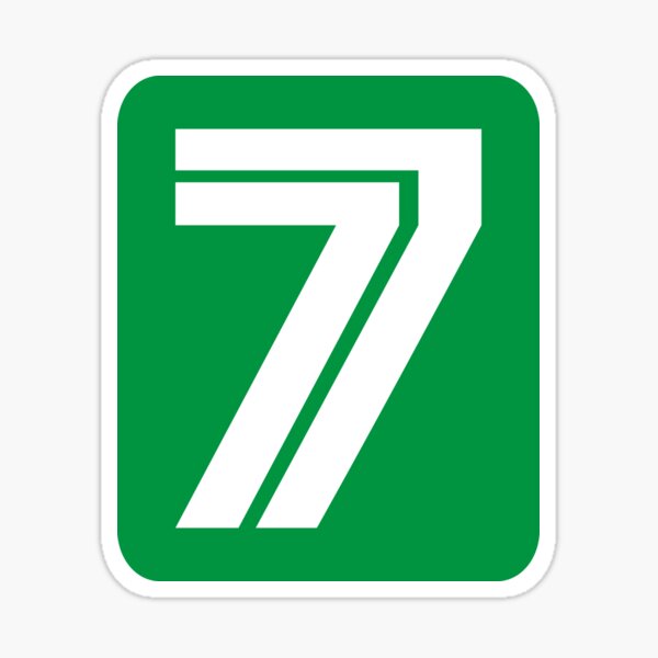 Item preview, Number 7, White Seven designed and sold by Jeallan Designs.