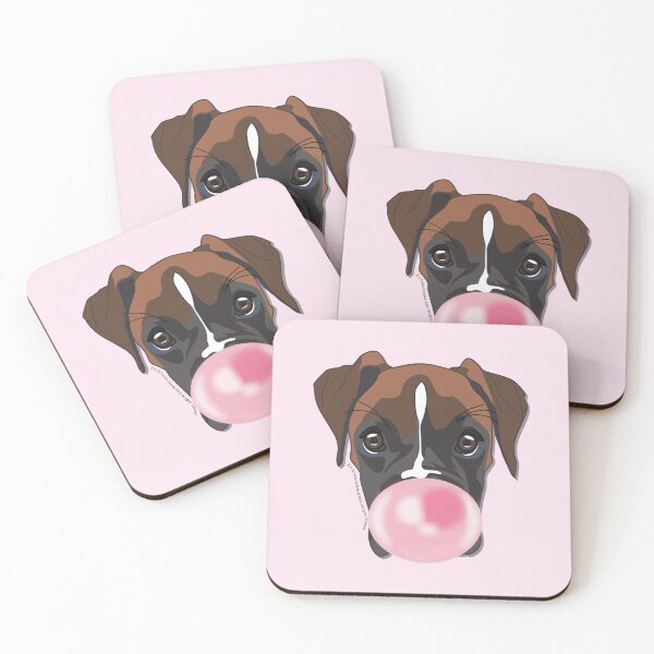 Item preview, Bonnie the Boxer Blowing Bubblegum designed and sold by Vector Woofs.