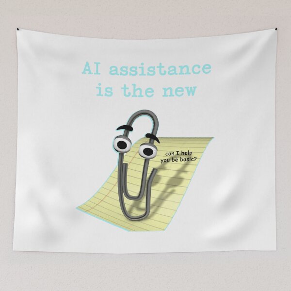 Item preview, AI assistance is the new Microsoft annoying paperclip designed and sold by Signs for Dark Times.