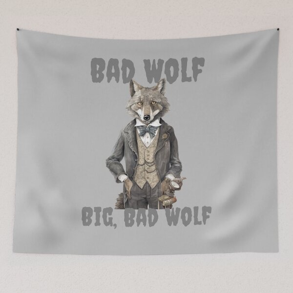 Item preview, Big Bad Wolf in a Vintage Suit – Watercolor Dapper Werewolf Vibes designed and sold by RedDogStudio.